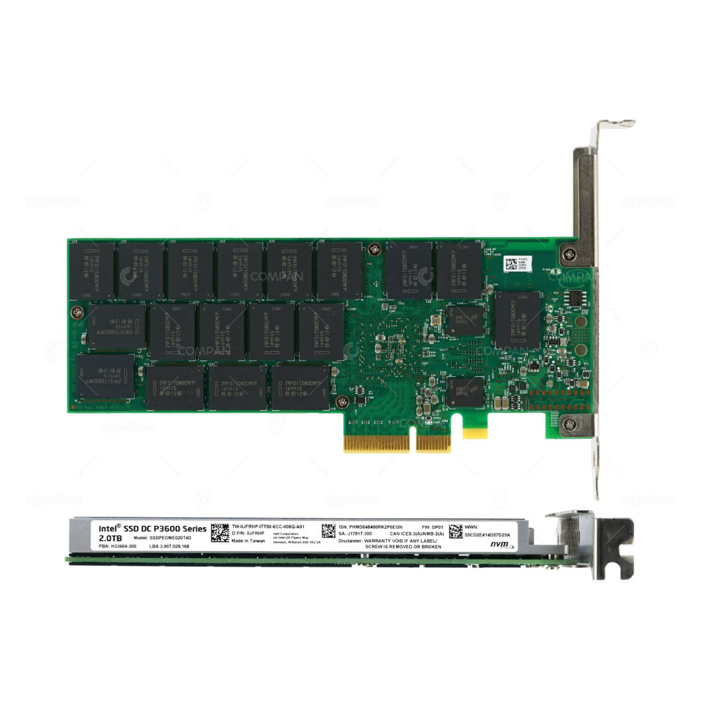 JFRHP INTEL NVME SSD 2TB PCIE 3.0 X4 HALF HEIGHT HALF LENGHT
